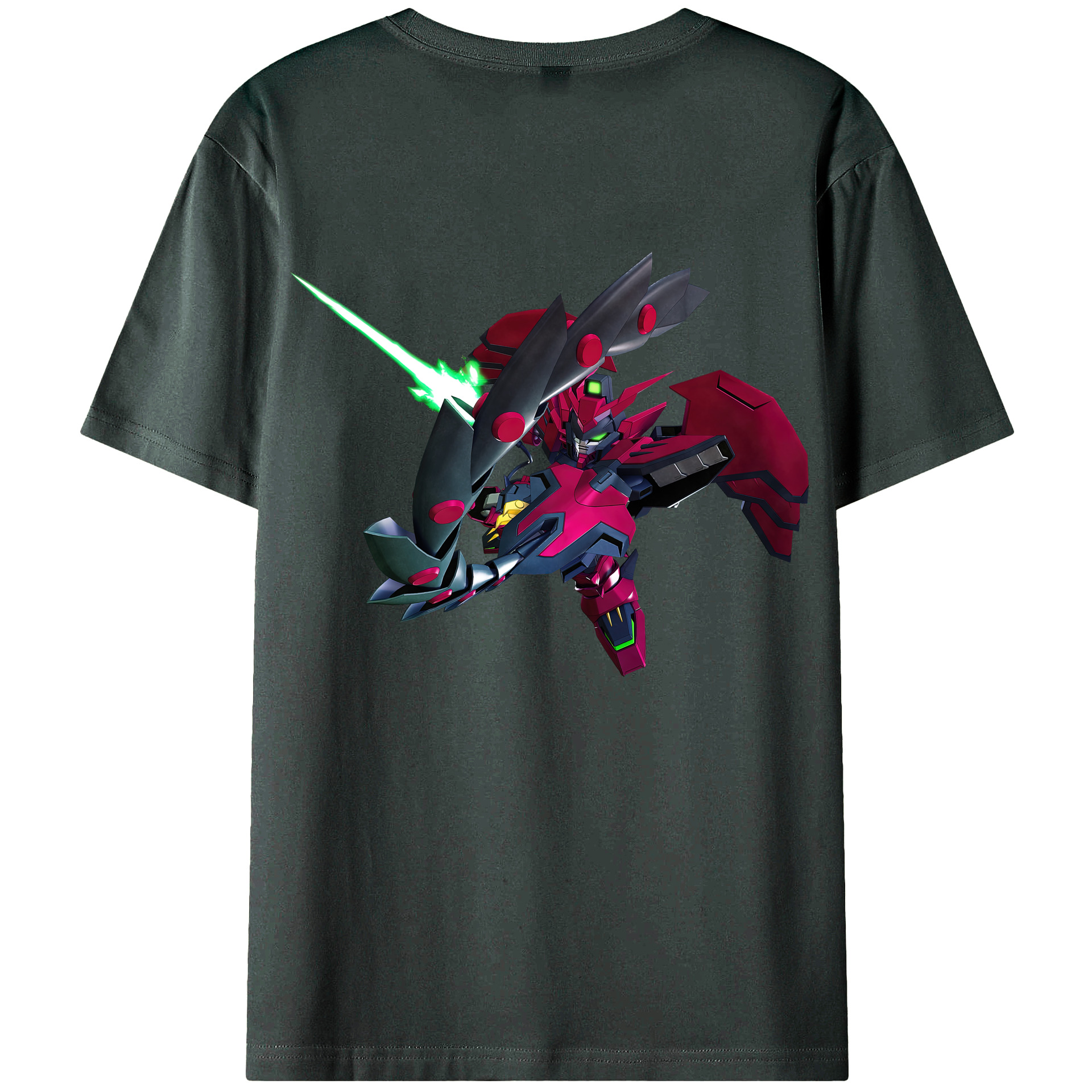 （画像用） 機動戦士ガンダム Mobile Suit Gundam 綿100％ メンズ半袖Tシャツ（バックプリント） 通気性